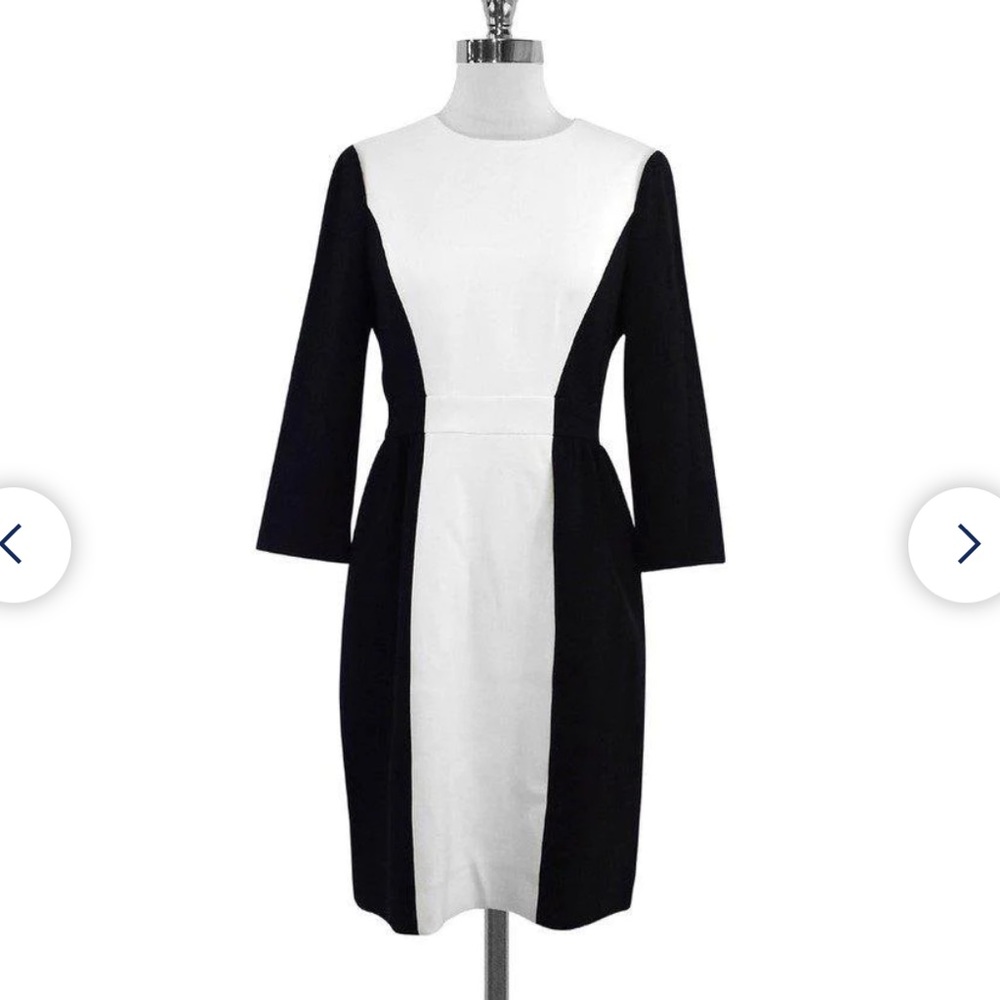 Kate Spade Black and White Color-block Dress- Size 6